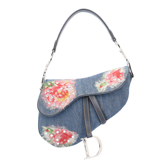 Dior Handbags - Christian Dior Saddle Bag Denim Blue